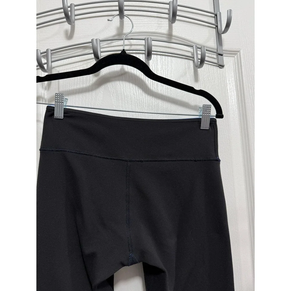 Lululemon Wunder Under Crop Reversible Leggings Black Electric Blue Size 6 - Picture 15 of 16